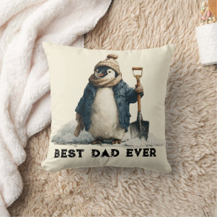 Bester Vater Aller Zeiten Winter Pinguin Design Kissen