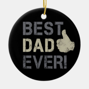 Bester Vater Aller Zeiten zum Vatertag Vintage Dau Keramik Ornament