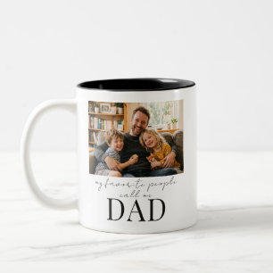Bester Vater Allerzeit Vatertagsgeschenk Foto Zweifarbige Tasse