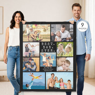 BESTER VATER ALLEZEIT 9 Foto-Collage personalisier Fleecedecke