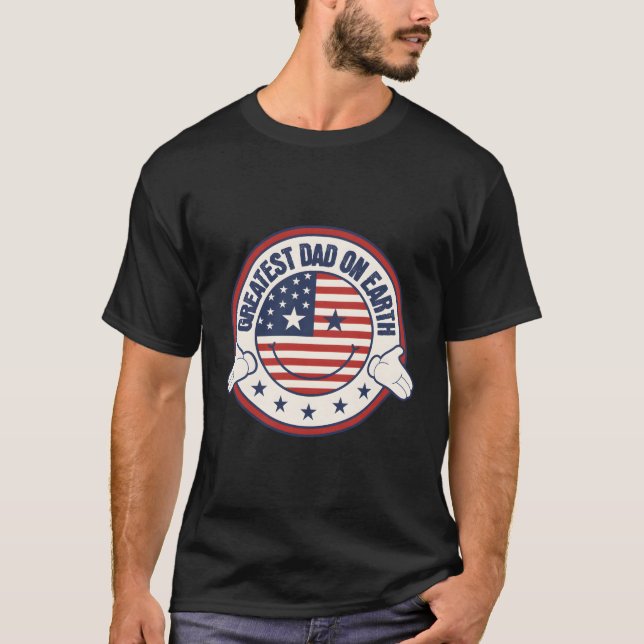 Bester Vater am Eh Patriotic Vaters Day American T-Shirt (Vorderseite)