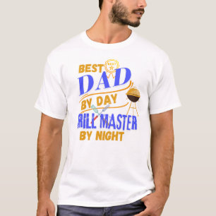Bester Vater am Tag, Grillmeister am Abend lustig T-Shirt