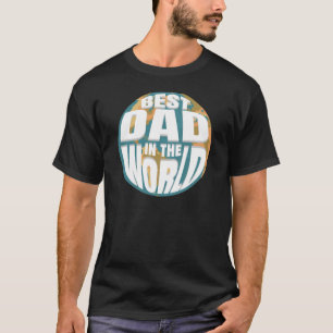 Bester Vater am Weltvatertag Vintage Erde T-Shirt