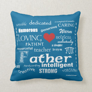 Bester Vater-Attribut-Rotes Herz/personifizieren Kissen