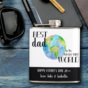 Bester Vater auf der ganzen weiten Welt Vatertag Flachmann