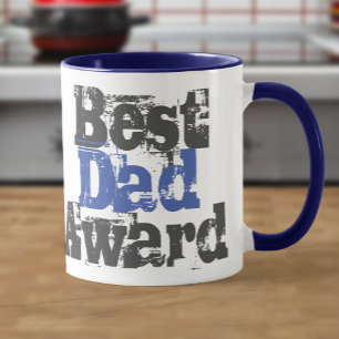 Bester Vater Award in Blau und Grau Tasse