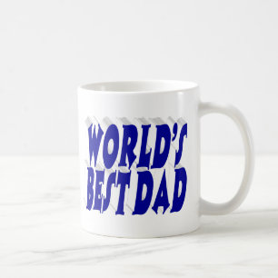 Bester Vater Blau 3D-Text Kaffeetasse