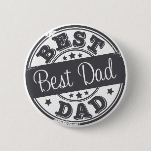 Bester Vater - Briefmarke aus Kautschuk - Button