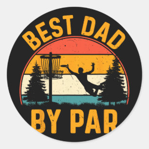 Bester Vater By Par Disc Golf Frisbee Golfer Disc Runder Aufkleber