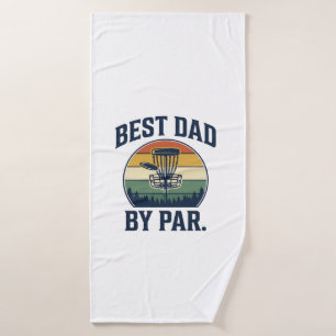 Bester Vater By Par Disc Golf Vintage-Sonnenunterg Badehandtuch