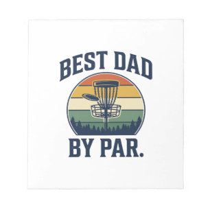 Bester Vater By Par Disc Golf Vintage-Sonnenunterg Notizblock