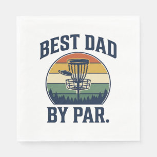 Bester Vater By Par Disc Golf Vintage-Sunset-Desig Serviette
