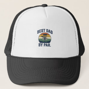 Bester Vater By Par Disc Golf Vintage-Sunset-Desig Truckerkappe