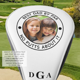 BESTER VATER BY PAR Foto Monogram Funny Golf Headcover