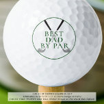 BESTER VATER BY PAR Funny Green Golf Clubs Golfball<br><div class="desc">Gönnen Sie sich ein Set Golfbälle mit dem lustigen Sprichwort BEST VATER BY PAR für den Golfer-Vater in einer bearbeitbaren grünen Textfarbe. Gutes Geschenk für den Golfer Vater für den Vatertag, seinen Geburtstag oder einen Urlaub. HILFE: Für Hilfe bei der Designänderung oder -personalisierung, beim Farbwechsel, bei der Übertragung des Designs...</div>