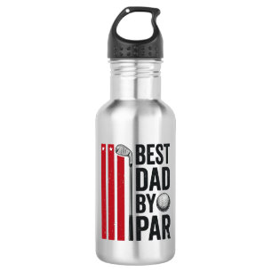 Bester Vater By Par Golf Dad Vintage Design_1 Edelstahlflasche