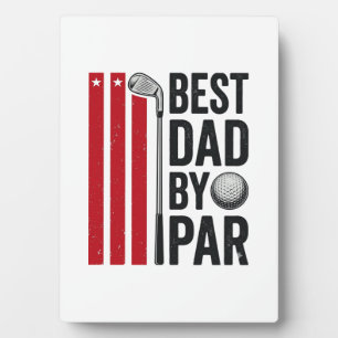 Bester Vater By Par Golf Dad Vintage Design_1 Fotoplatte