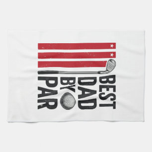 Bester Vater By Par Golf Dad Vintage Design_1 Geschirrtuch