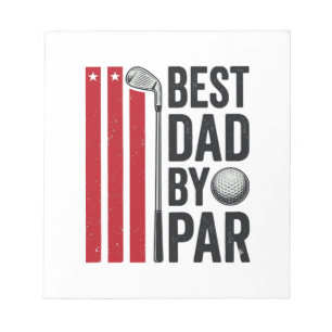 Bester Vater By Par Golf Dad Vintage Design_1 Notizblock