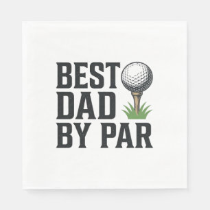 Bester Vater By Par Golf Vater Tag Vintage Design_ Serviette