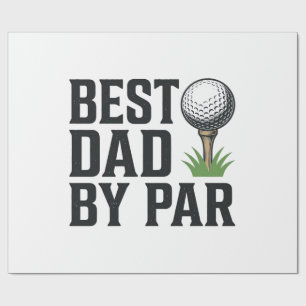 Bester Vater By Par Golf Vatertag Vintage Design_1 Geschenkpapier
