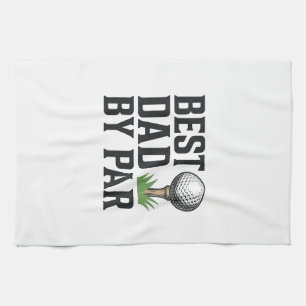 Bester Vater By Par Golf Vatertag Vintage Design_1 Geschirrtuch