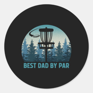 Bester Vater By Par Lustiger Disc Golf Frisbee Gol Runder Aufkleber