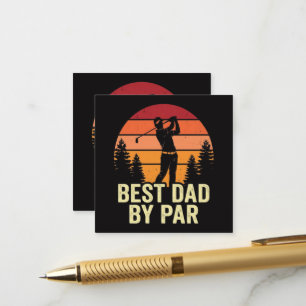 Bester Vater By Par Vintage Golf Begleitkarte