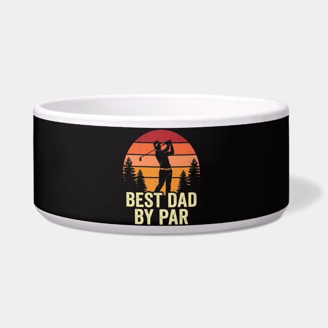 Bester Vater By Par Vintage Golf Napf (Vorderseite)