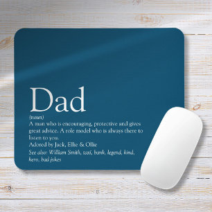 Bester Vater Dad Daddy Papa Definition Blau Mousepad