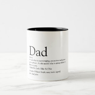 Bester Vater, Daddy, Vater Definition Spaß Zweifarbige Tasse