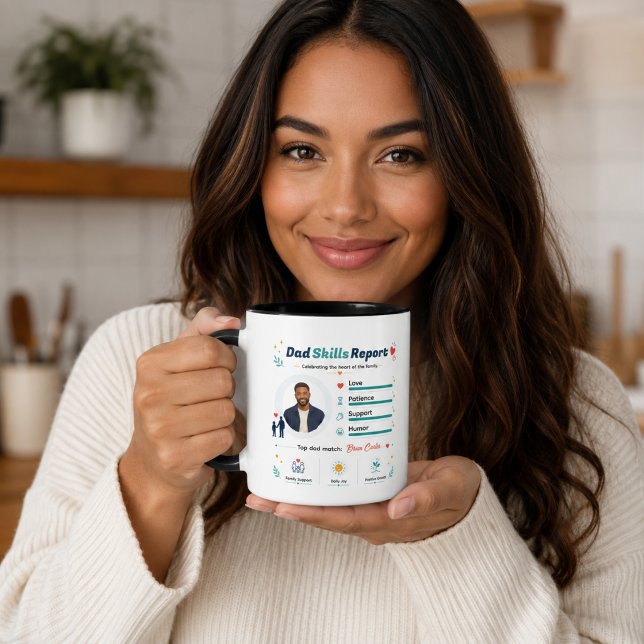 Bester Vater Dankbarkeitsbericht Vaterschafts-App Tasse (Dad Skills Report Best Father Appreciation Mug
)