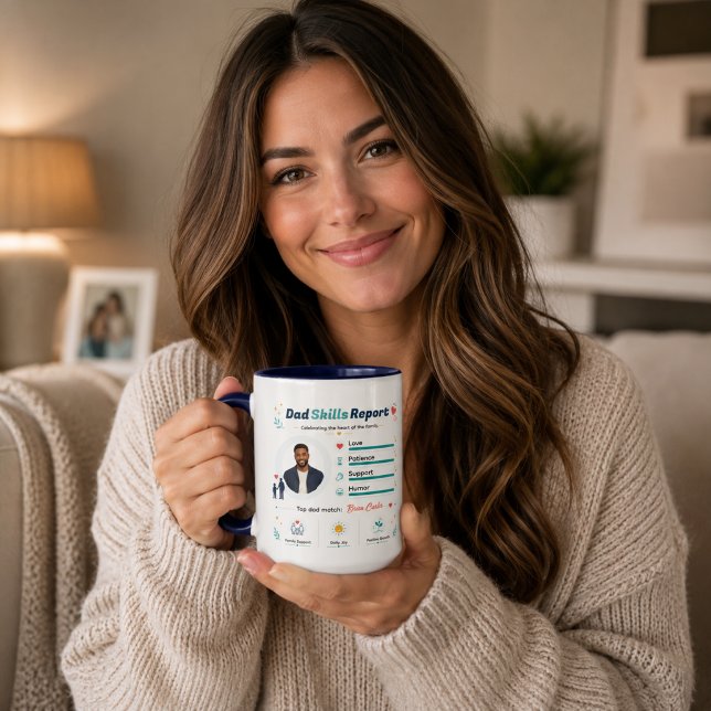 Bester Vater Dankbarkeitsbericht Vaterschafts-App Tasse (Dad Skills Report Best Father Appreciation Mug
)