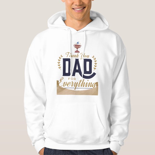 Bester Vater – Danke-Design Hoodie (Vorderseite)