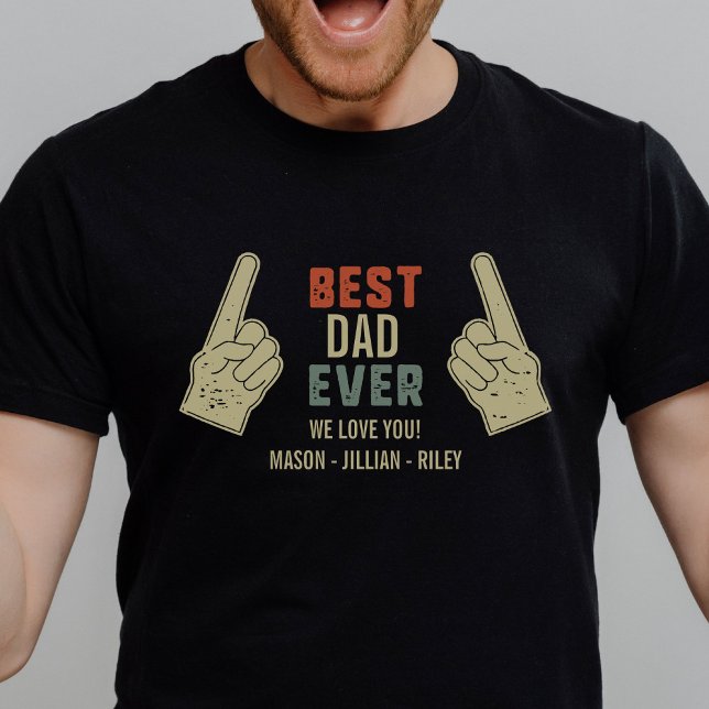 Bester Vater, der auf eigene Namen für Kinder verw T-Shirt (Von Creator hochgeladen)