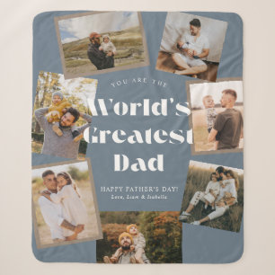 Bester Vater der blauen Welt 7 Foto-Collage Sherpadecke