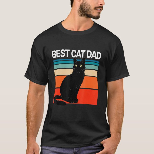 Bester Vater der Katze je Männer Katze für Katze T-Shirt (Vorderseite)