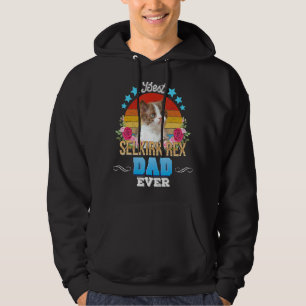 Bester Vater der Katze je Selkirk Rex Floral Retro Hoodie