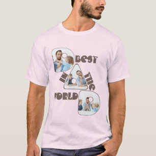 BESTER VATER DER WELT, 3 Fotos Collage, Kiefernzap T-Shirt