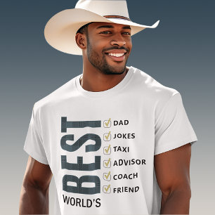 Bester Vater der Welt Anpassbare Checkliste T-Shirt