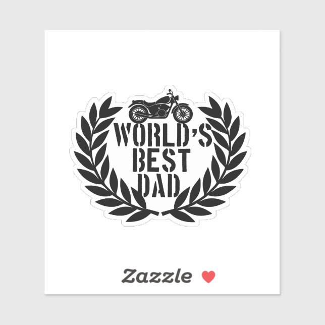 Bester Vater der Welt  Aufkleber (Blatt)