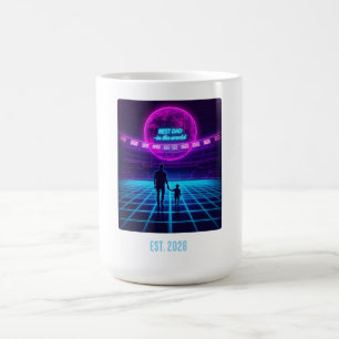 Bester Vater der Welt Cyberpunk Fußball Retro Kaffeetasse