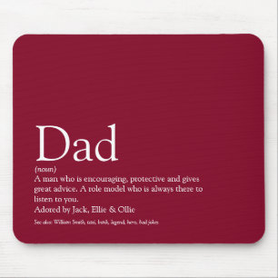 Bester Vater der Welt Daddy Vater Definition Burgu Mousepad