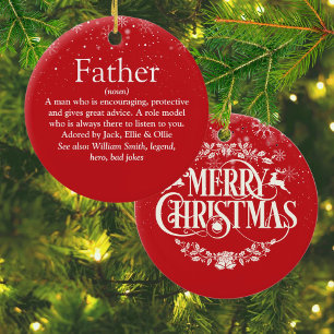 Bester Vater der Welt, Daddy, Vater Definition Keramik Ornament