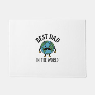 Bester Vater der Welt Earth Schnurrbart Shirt Desi Fußmatte