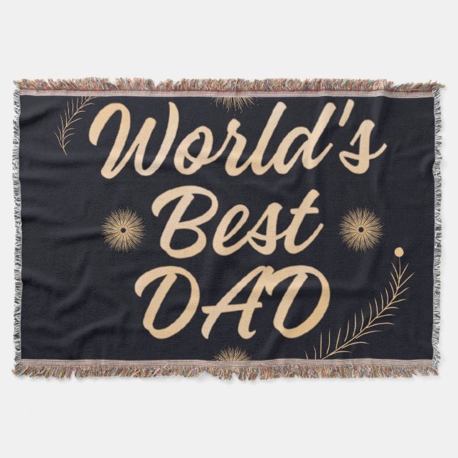 Bester Vater der Welt  Einfache Typografie Väter Decke (Vorderseite)