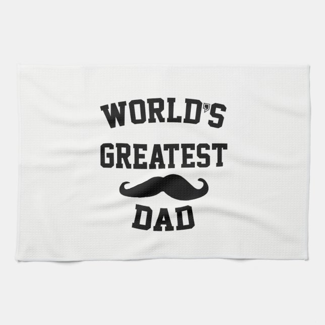 Bester Vater der Welt Geschirrtuch (Horizontal)