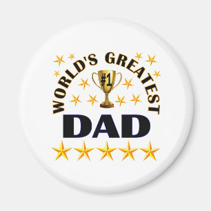 Bester Vater der Welt, goldene Sterne, Magnet