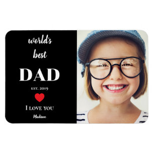 Bester Vater der Welt Ich liebe dich Benutzerdefin Magnet