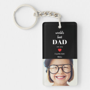 Bester Vater der Welt Ich liebe dich Benutzerdefin Schlüsselanhänger